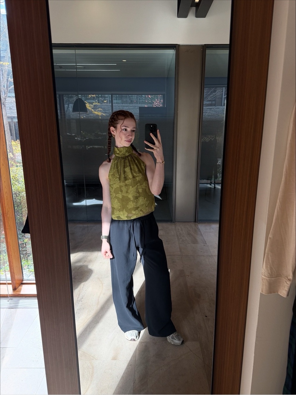 Rihoas green print top